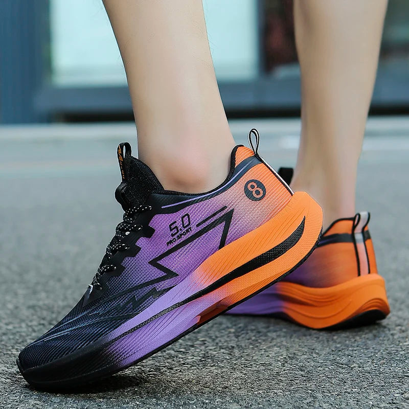 Men's Sports Running Shoes, Casual Marathon, Lightweight, Comfortable Women's Athletic Non-Slip Walking Sneakers, Outdoor Couple Shoes