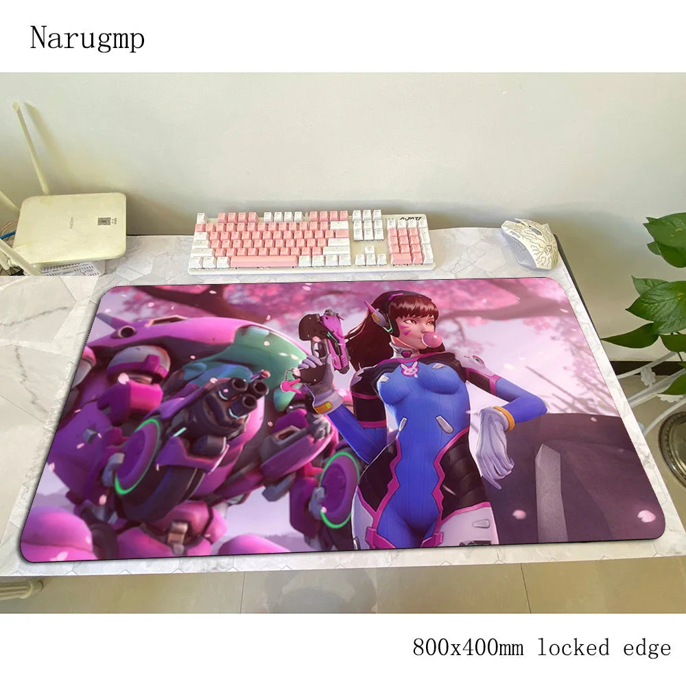 Tapete de rato gaming Overwatch 80x40cm, grande, para secretária de computador, tapete gamer para PC e portátil, presente de Halloween