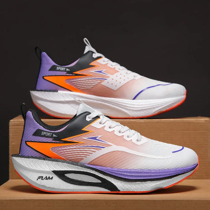 Laufschuhe für Herren und Damen – Marathon-Sportschuhe mit Luftdämpfung, Carbonplatte, atmungsaktiv, leicht und bequem für Outdoor-Aktivitäten