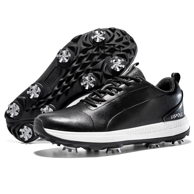 Hot Sale Leisure Golf Shoes Men's Waterproof Golf Spikes Sneakers Professional Non-Slip Golf Trainers Luxury Sports Shoes