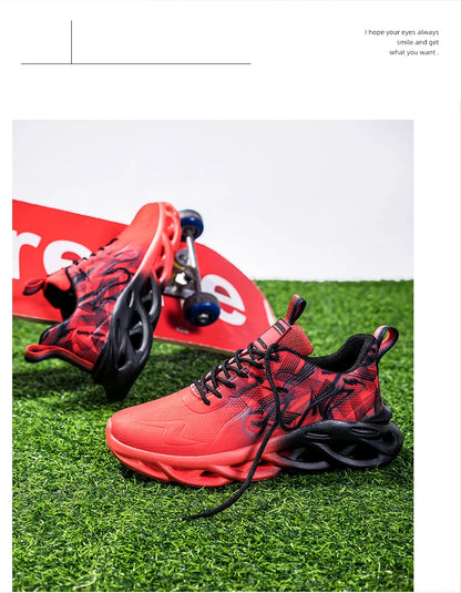 Men's Running Shoes Breathable Mesh Sports Shoes Cushioned Casual Sneakers Lightweight Comfortable Tennis Shoes Athletic Footwear