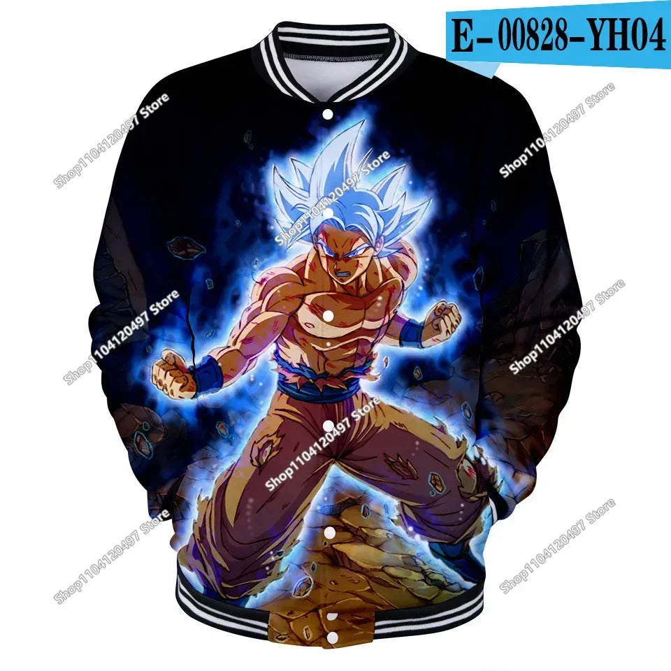 Uniforme da baseball streetwear Dragon Ball per uomo e donna, costume Son Goku per adulti, giacca primaverile e autunnale, cardigan, felpa, idea regalo