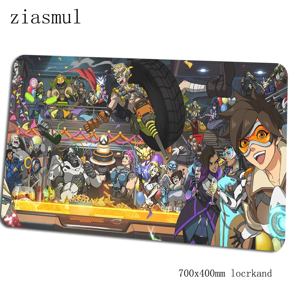 Геймърски пад за мишка Overwatch 700x400x3mm, цветна подложка за бюро за лаптоп, гейминг mousepad, коледен подарък, padmouse за PC геймъри, gamepad мат