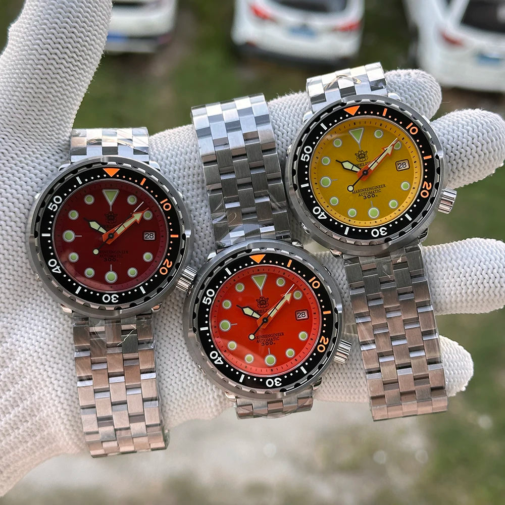 2025 Tuna Can Classic Watch For Men STEELDIVE SD1975C Super Luminous Ceramic Bezel 300M Waterproof NH35 Movement Dive Wristwatch