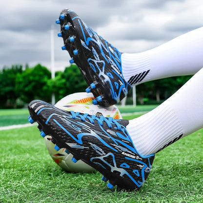 New Men Football Boots TF Sport Training Soccer Shoes Kids Ultralight Breathable Professional Sneakers Unisex Grass Cleats Match