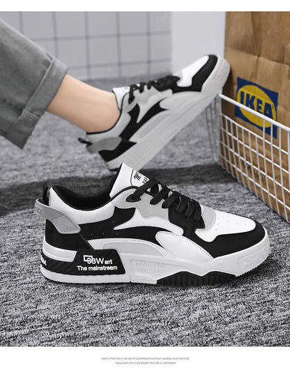 New Autumn Men’s Sneakers Comfortable Platform Shoes 2023 Trend Lace-up Vulcanized White Casual Sneakers Zapatillas