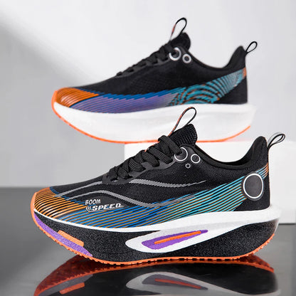 Men's Carbon Board Running Shoes Marathon Long-Distance Running Sports Shoes Support Stable Casual Women's Breathable Running Shoes