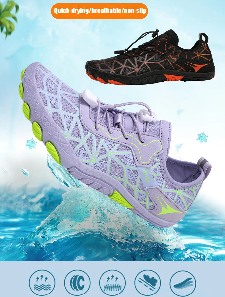 Men wading shoes barefoot quick-drying beach shoes outdoor non-slip upstream swimming diving shoes women water sports shoes