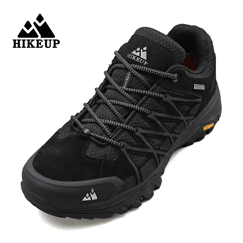 HIKEUP Fashion Outdoor Shoes Hiking Men's Sports Casual Mountain Trekking Boots Camping Sneakers for Men Non-slip Wear-resistant