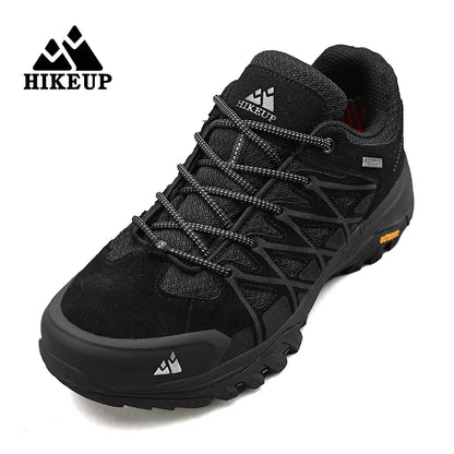 HIKEUP Fashion Outdoor Shoes Hiking Men's Sports Casual Mountain Trekking Boots Camping Sneakers for Men Non-slip Wear-resistant