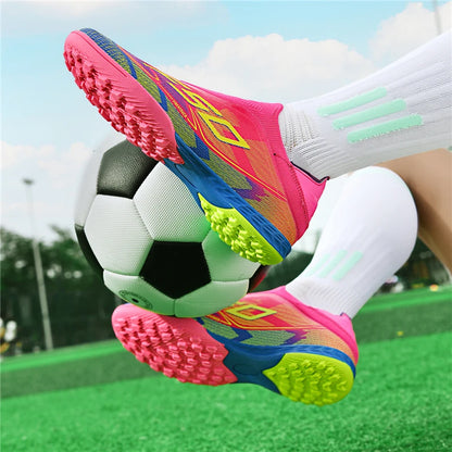 Men Soccer Shoes Cleats FG/TF Professional Original Women Football Boots Society Grass Indoor Training Unisex Non-Slip Sneakers.