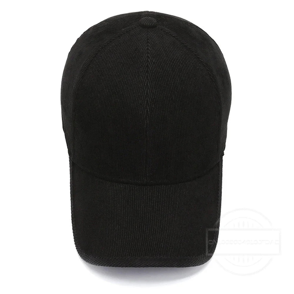 Trendy ArmyGreen Winter Baseball Caps For Men Luxury Women Corduroy Cap Snapback Hip Hop Trucker Hats Casquette Homme