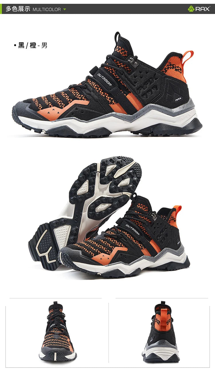 RAX Outdoor Breathable Hiking Shoes Men Lightweight Walking Trekking Wading Shoes Sport Sneakers Men Outdoor Sneakers Male
