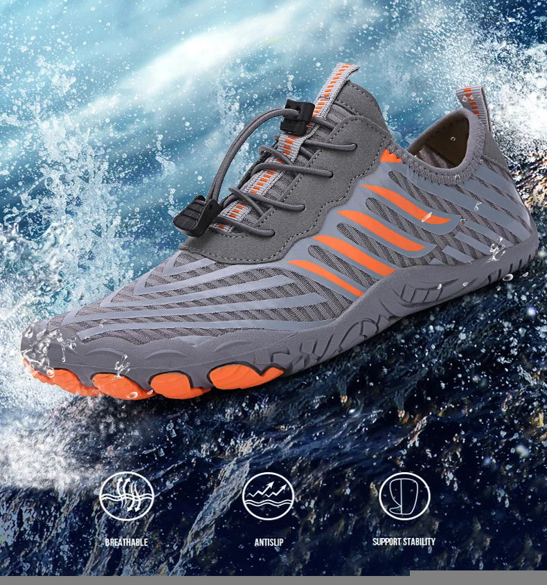 Men and Women Water Shoes, Aqua Shoes, Drainage Beach Sports Swim Sandals, Quick Dry Boating Barefoot Diving Fishing Surfing Sneakers