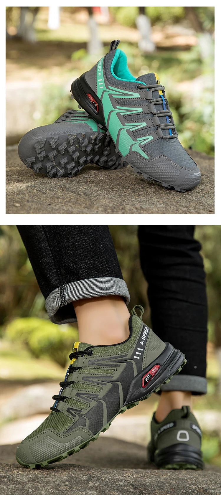 Men's Hiking Shoes Waterproof Non-slip Hiking Sports Shoes Camping Training Hunting Tactical Shoes Men's Cycling Shoes