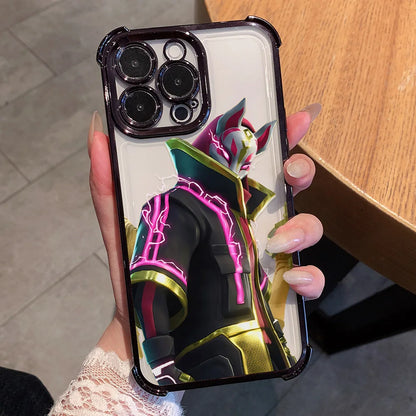 Hot Fortnites Game Plating Handyhülle für iPhone 17 17e 16e 16 15 14 13 12 11 Pro Max X XR XSMax 7 8 Mini Air Plus, sturzsicher