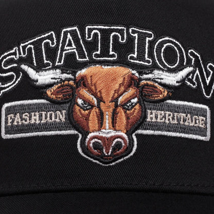 2025 Personalized New STATION Bullhead Truck Hat Men's Skateboarding Hat HipHop Hat Women's Casual Sun Hat Baseball Hat Mesh Hat
