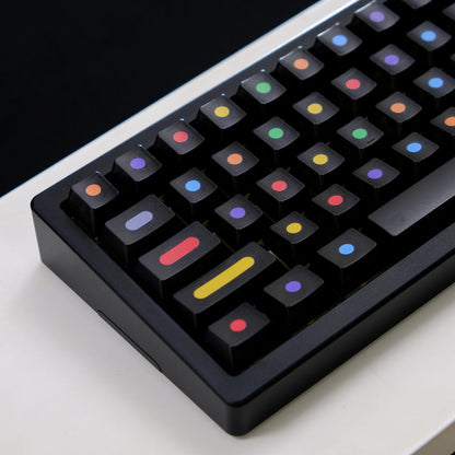 Aifei GMK Dots Keycaps 122 Keys Fog Translucent ABS Double Shot Cherry Black White for Mechanical Keyboard Mad 60he 68he Game PC