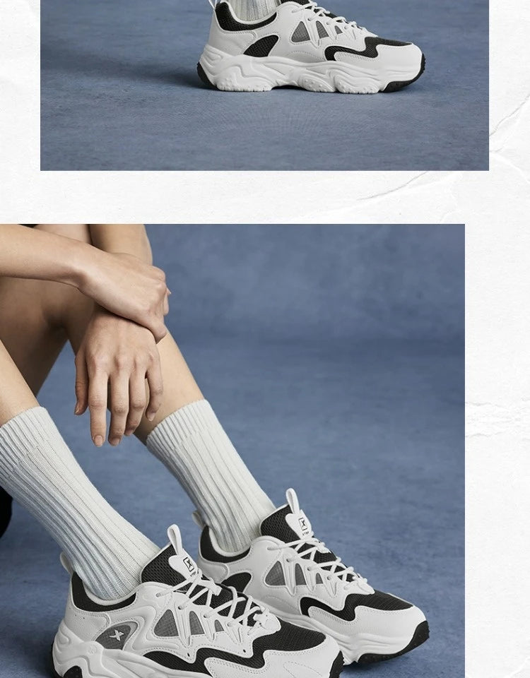 Xtep Casual Shoes 2025 Spring And Summer Lightweight Sports Shoes Thick Sole Fashionable Street Style Sneakers 875319320004