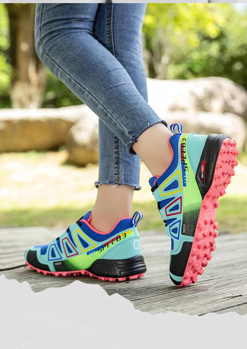 Unisex Outdoor Hiking Shoes Lace-Up non-Slip Lightweight Men Tactical Training Sports Shoes Women Lockless Casual Cycling Shoes