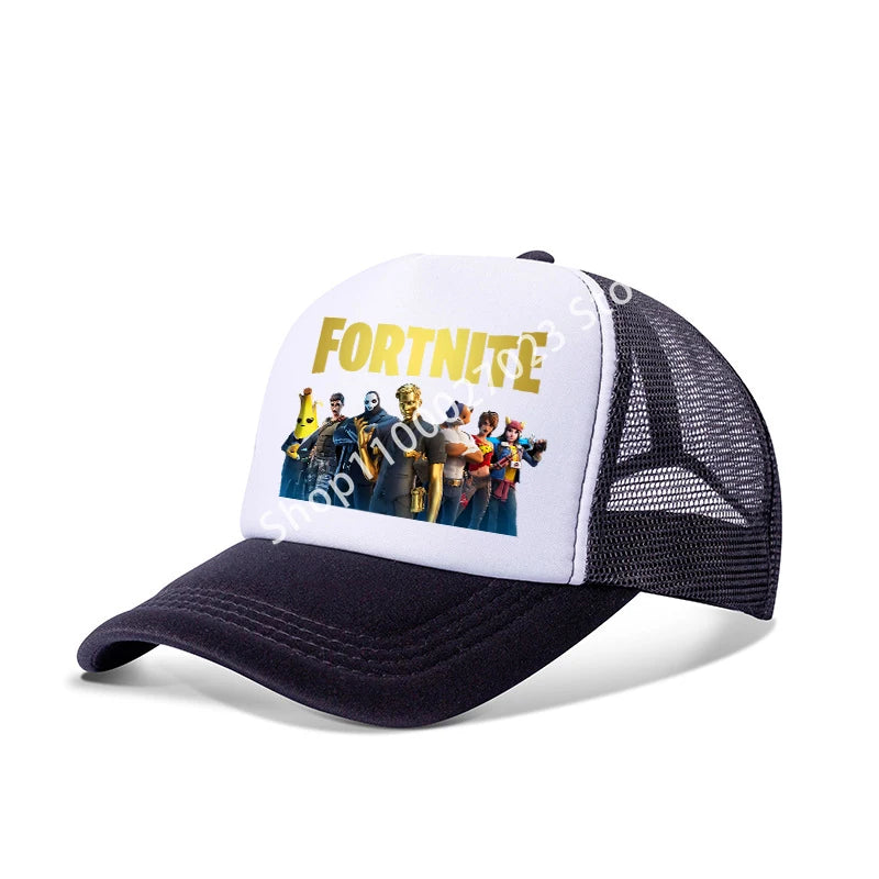 Fortnites Baseball Caps for Adult Boys Girls Cute Cartoon Summer Breathable Mesh Hat Anime Sunbonnet Headgear New Birthday Gifts