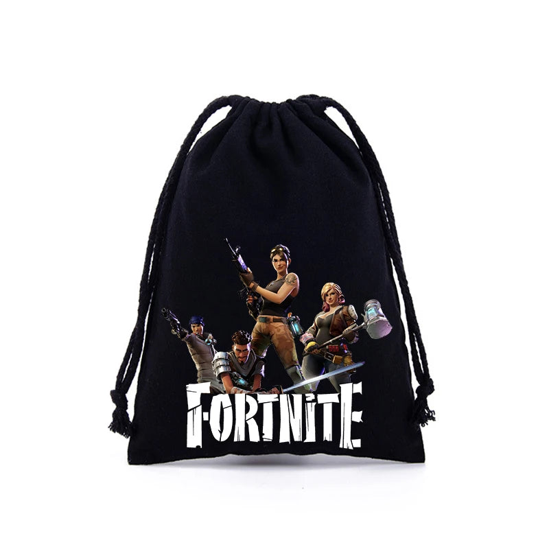 Fortnites Boys Girls Drawstring Bags Cartoon Anime Printed Large Capacity Storage Bags Tote Bag Handbag New Cute Birthday Gifts