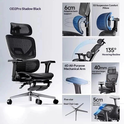 Ergonomischer Office-Mesh-Stuhl, moderner Executive-Computer- und Gaming-Stuhl, drehbar, rollbar und verstellbar