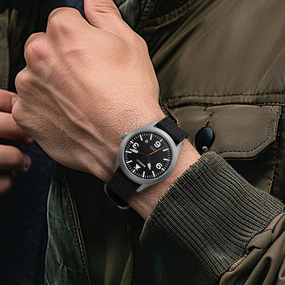 BERNY Aviation Top Titanium Mechanical Men Watch Sapphire AR Coating Supper Luminous 10Bar Sport Watch Titanium Aviation Watches
