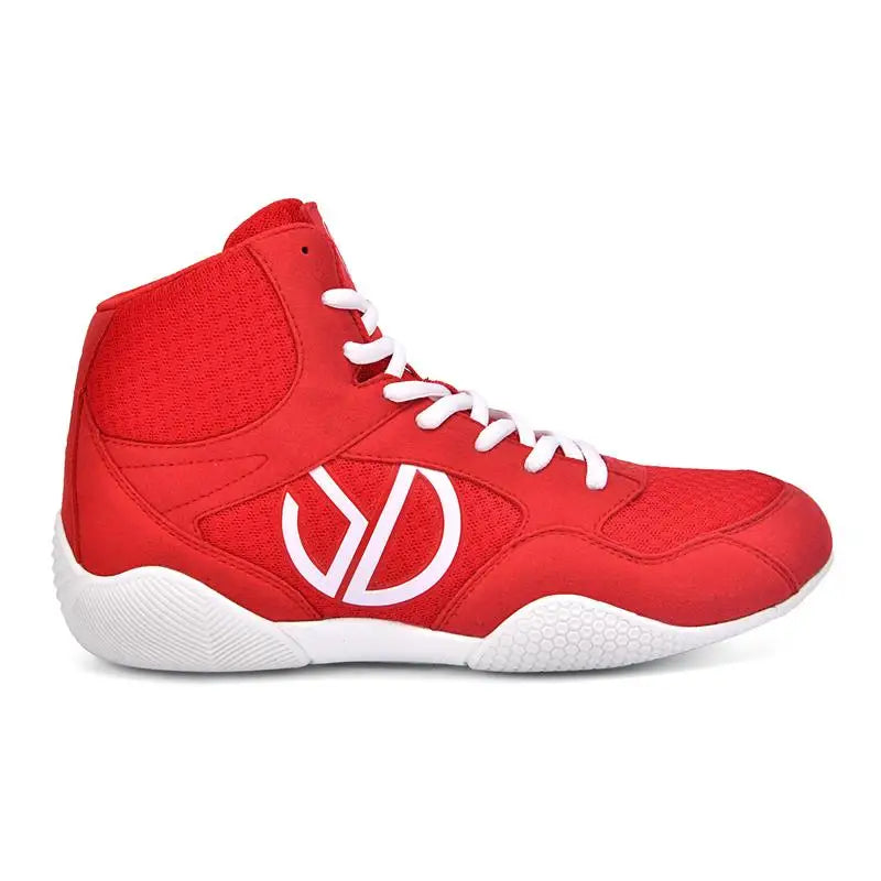 New Men's Large Wrestling Shoes Mesh Breathable Boxing Shoes Anti-Slip Wear-Resistant Sneakers Fashionable Casual High Sport Shoes
