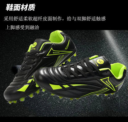 New Unisex Large Size Adult Training Game Sneakers Indoor Outdoor Lawn Youth Student Sport Soccer Shoes 39-45#
