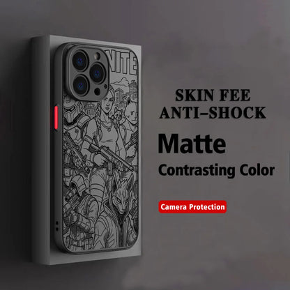Hot Game F-Fortnites Handyhülle für Xiaomi Redmi Note 14 13 12 12S 11 11S 10 10S 9T 9S 8 7 Pro Plus 4G 5G, matte transparente Rückabdeckung