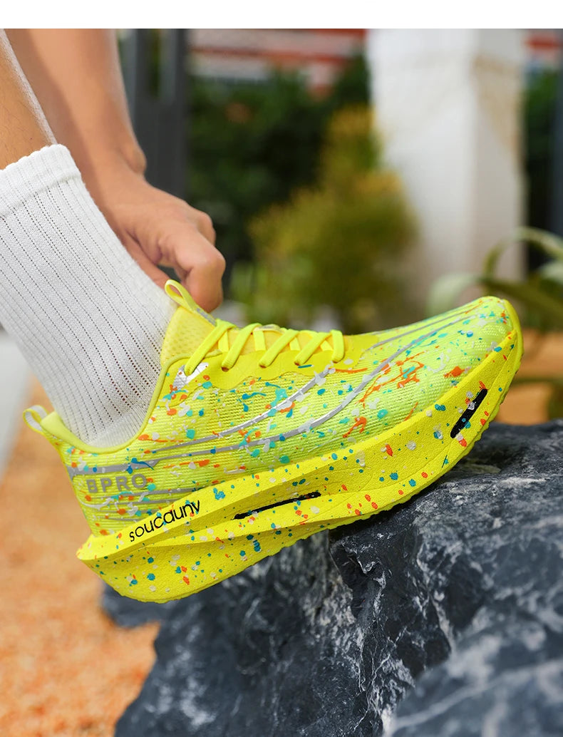 2026 Air Cushion Jogging Shoes Running Shoes Carbon Board Marathon Men Sports Breathable Lightweight Women's Nonskid Sneakers