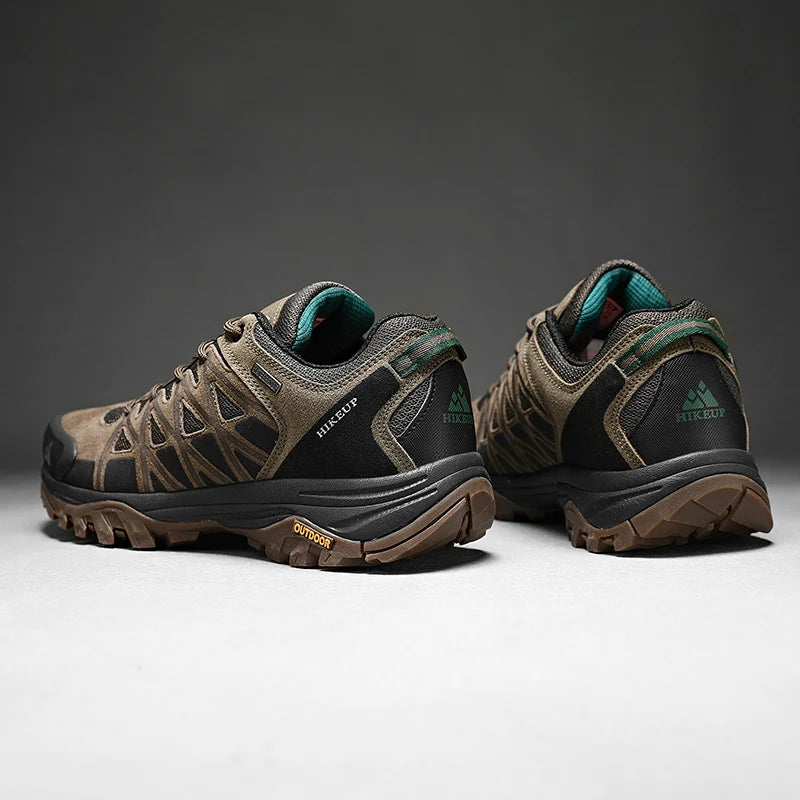 HIKEUP New Arrival Men's Hiking Shoes Breathable Lace Up Trekking Male Cushioning Outdoor Climbing Tourism Sneakers for Men