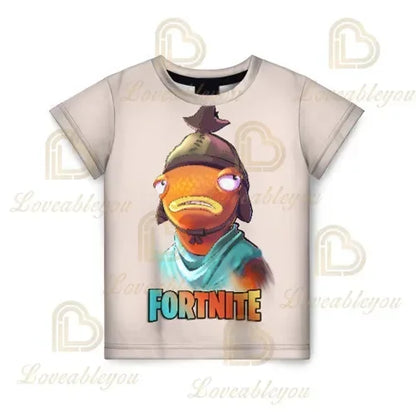 Fortnite 3D Printed Short Sleeve T-Shirt Game Cartoon Print Battle Royale Adult Kid Clothes Kids T-shirt Harajuku T-shirt