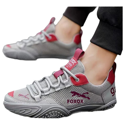 Scarpe da running da uomo traspiranti con tomaia leggera in mesh, suola morbida e confortevole, sneakers sportive casual, calzature estive di tendenza
