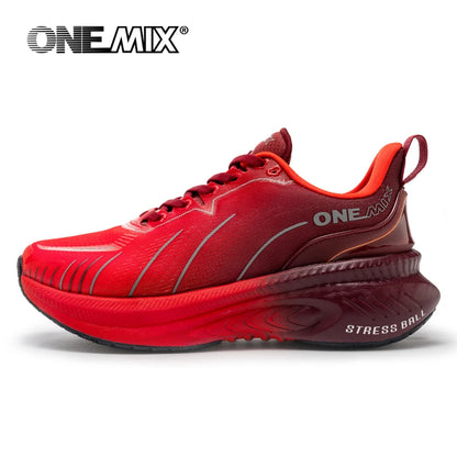 ONEMIX Nuove scarpe da running ammortizzate da uomo, adatte a runner pesanti, stringate, sportive da donna, antiscivolo, outdoor, sneakers atletiche da uomo