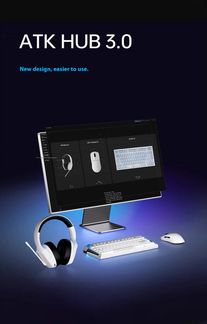ATK Blazing Sky F1 V2 Ultimate Wireless Gaming Mouse Dual-Mode Lightweight PAW3950 Ultra Dual 8KHz Low Latency Ergonomic Extreme