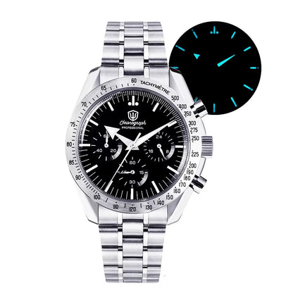 Orologio da uomo Watchdives New Wd1863 al quarzo VK63, cronografo con vetro zaffiro bombato, impermeabile, 39 mm, in acciaio, top brand, orologio business di lusso