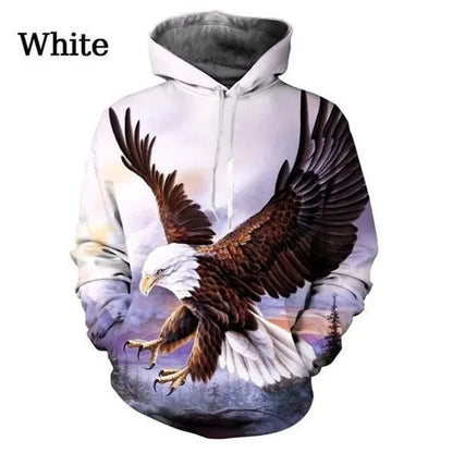 US-Adler-Grafik-Hoodie für Herren, 3D-Weißkopfseeadler-Print, Hoodies für Damen, Pullover, Harajuku-Fashion, Y2K-Tops, Hoody-Sweatshirts