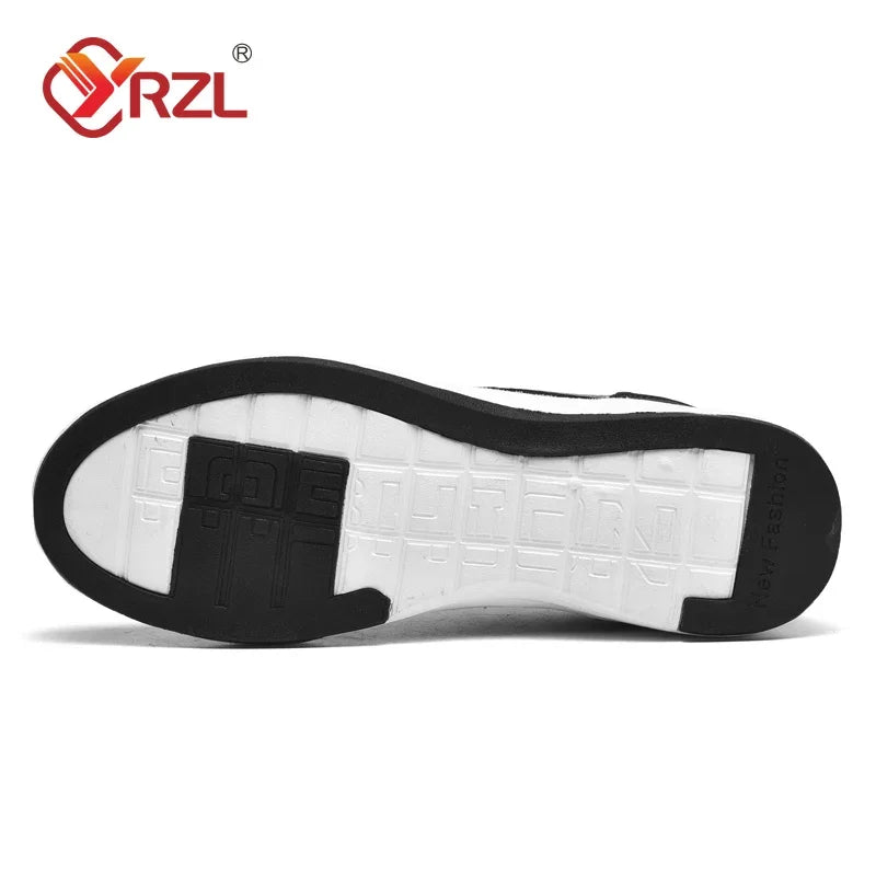 YRZL Herren-Schuhe Frühling Herbst Wasserdichte Walking-Sneaker Freizeit-Herren-Ledersportschuhe Rutschfeste Tennis-Schuhe für Herren