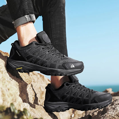 HIKEUP Scarpe outdoor da uomo per escursionismo, sport e tempo libero, scarponcini da trekking in montagna e campeggio, sneaker antiscivolo e resistenti all’usura