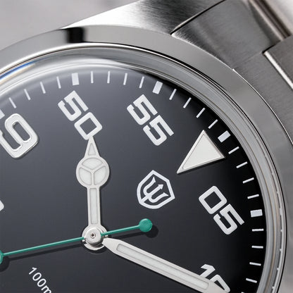 Watchdives WD1016 V3 37mm Uhr mit VH31 Sweep-Uhrwerk, Edelstahlgehäuse, luxuriösem Saphirglas, 100m wasserdicht, Herrenuhr mit Box, ideales Geschenk