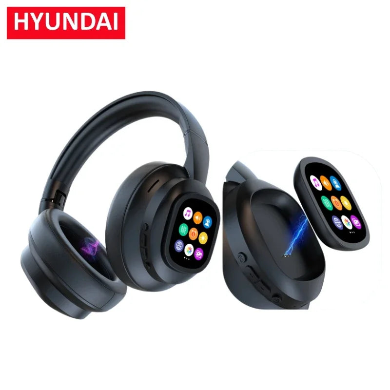 HYUNDAI X1PRO kabellose Bluetooth 6.0 KI-Übersetzungs-Ohrhörer – 100+ Sprachen, Touch-Control, LED-Display, geräuschunterdrückende Kopfhörer