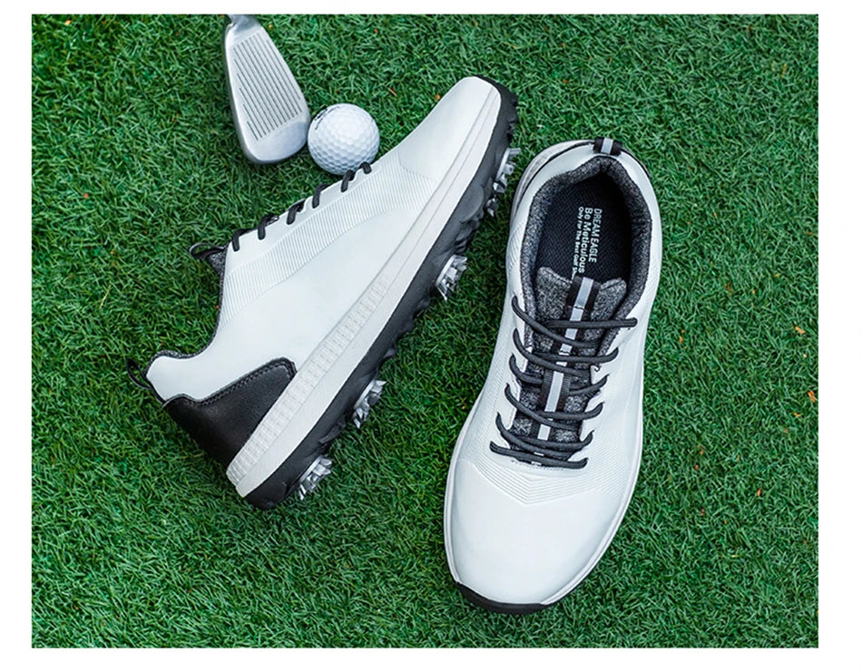 Hot Sale Leisure Golf Shoes Men's Waterproof Golf Spikes Sneakers Professional Non-Slip Golf Trainers Luxury Sports Shoes