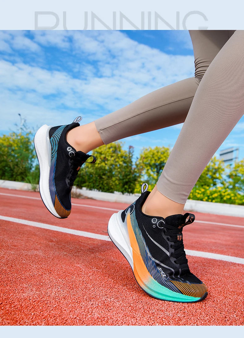 Scarpe da corsa marathon professionali da uomo e donna 2025 con piastra in carbonio, ammortizzazione, ultra leggere, supporto stabile, scarpe sportive