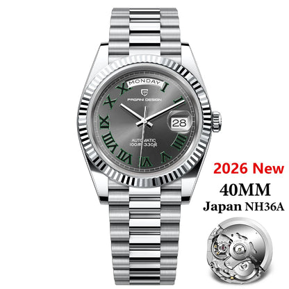 PAGANI DESIGN 2026 New DD40 NH36A Men's Watches Luxury Automatic Mechanical Watch For Men AR Sapphire Glass Date Wrist watch Men