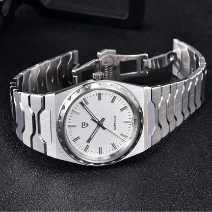 PAGANI DESIGN Men's Quartz Watches Ultra-Thin 7mm Series 37mm Sapphire Stainless Steel Waterproof Watches for Men TMI VJ21