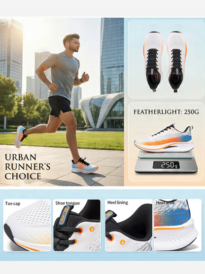 Baasploa Men Jogging Sports Shoes Carbon Plate Professional Cushioning Sneakers Male Outdoor Breathable Non-Slip Running Shoes