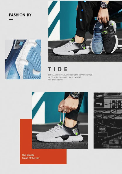 New Fashion Running Sport Shoes Men Sneakers Lightweight Breathable Mesh Comfortable Men's Casual Shoes Outdoor Jogging Zapatos