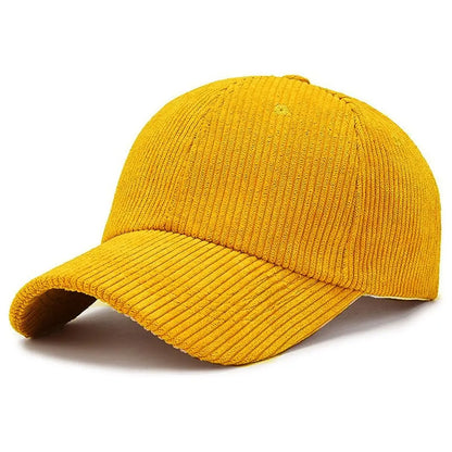Unisex Corduroy Corduroy Baseball Cap Adjustable Sun Hat Hip Hop Cap Men